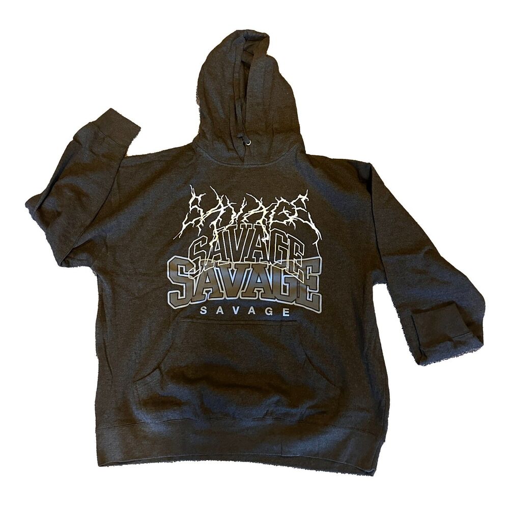Savage Graphic Hoodie - Blac XXL -NWT